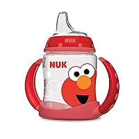 NUK Sesame Street Learner Cup, 5 Ounce Elmo – BPA Free, Spill Proof Sippy Cup