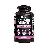 PURE ORIGINAL INGREDIENTS Collagen Peptides (365 Capsules) No Magnesium Or Rice Fillers, Always Pure, Lab Verified