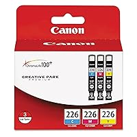 Canon CLI226 3 Color Multi Pack Compatible to printer iP4820, MG5220, MG5120, MG6120, MG8120, MX882, iX6520, iP4920, MG5320, MG6220, MG8220, MX892 (CLI-226 3 Color Pack)