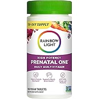 Prenatal One High Potency Daily Multivitamin with Folate, Ginger and Probiotics; Supports Mom and Baby from Conception to Nursing; Vegan, 150 Tablets,* Pack May Vary