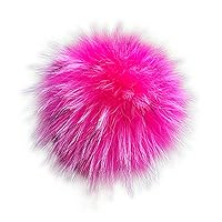 homeemoh Faux Fur Pompoms with Snap for Hats, 15cm/5.9