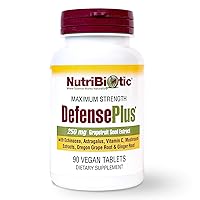 DefensePlus, 90 Tablets - 11 in 1 Immune Support with Vitamin C, Zinc, Grapefruit Seed Extract, Echinacea, Astragalus Root & Immune Boosting Extracts & Mushrooms - Vegan & Gluten Free