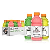 Gatorade Zero Kids Variety Pack, (Apple, Watermelon, Lemon Lime), 12 Fl Oz (Pack of 24)