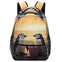 Cute Penguin Backpack Casual Daypack Lightweight Travel Bag Work Bag Laptop Bag Business Backpack for Adult