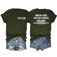 Womens HERE is A Code Tops Summer Short Sleeve Funny Saying Shirt Cute Graphic Tees Loose Fit T-Shirts