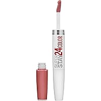 Maybelline Super Stay 24, 2-Step Liquid Lipstick Makeup, Long Lasting Highly Pigmented Color with Moisturizing Balm, Frosted Mauve, Mauve Pink, 1 Count