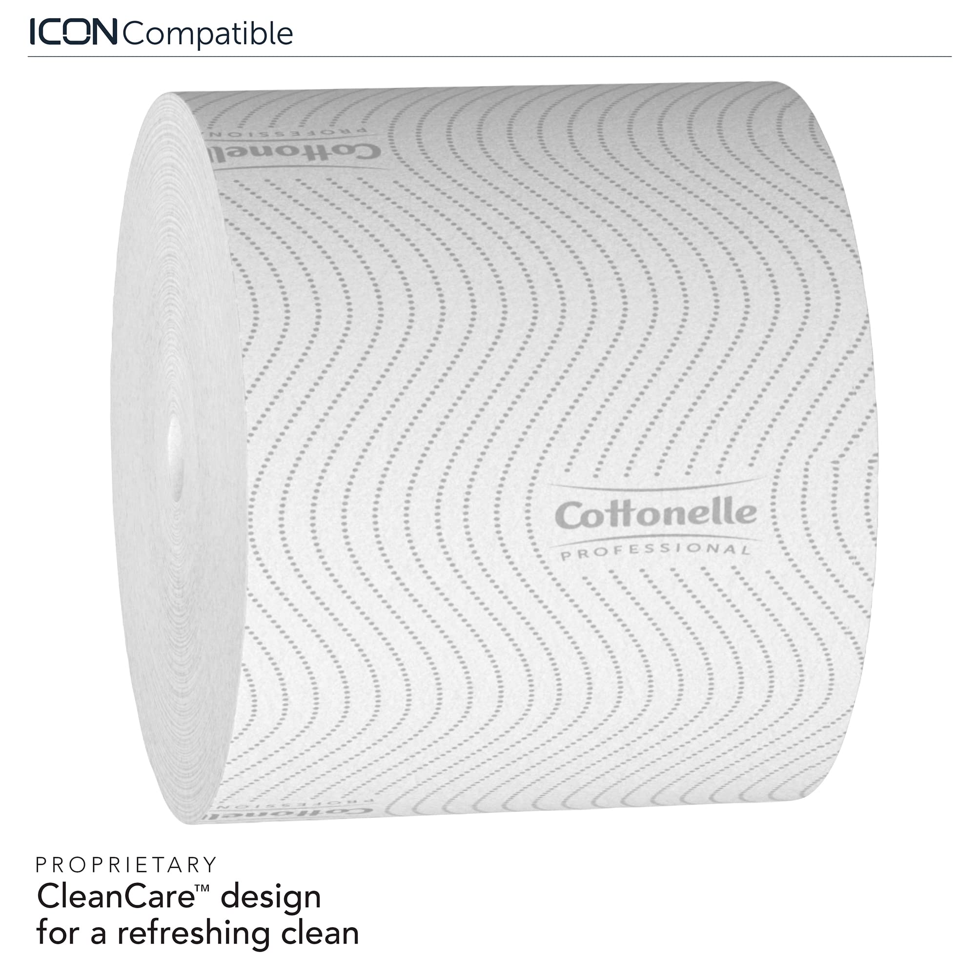 Cottonelle Paper Core High-Capacity Standard Toilet Paper (53862), with CleanCare Design, 2-Ply, White, 36 Rolls/Case, 900 Sheets/Roll, 32,400 Sheets/Case