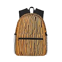 Wooden Wall Backpack Fashion Printing Backpack Light Backpack Casual Backpack With Laptop Compartmen