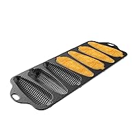 Cast Iron Cornbread Pan-Pre-Seasoned Bakeware with 7 Corncob Sticks-Compatible with Oven, Stovetop, Induction, Grill, and Campfires by Classic Cuisine,