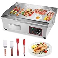 3000W Commercial Griddle,22”x14” Electric Griddles Grill,Commercial Flat Top Griddle Countertop Griddle Hot Plate Kitchen Stainless Steel Restaurant Grill with Griddle Accessories