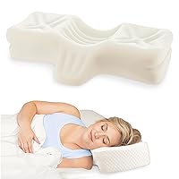Cervical Orthopedic Foam Sleeping Pillow; For Neck, Shoulder, and Back Pain Relief; Helps Spinal Alignment; Back and Side Sleeping, Firm - Average
