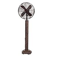 Deco Breeze Fir Bark Pedestal Fan, 16-Inch