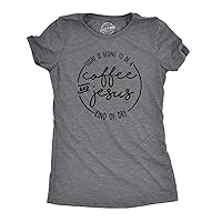 Womens Coffee and Jesus T Shirt Cute Religious Easter Christian Faith Morning