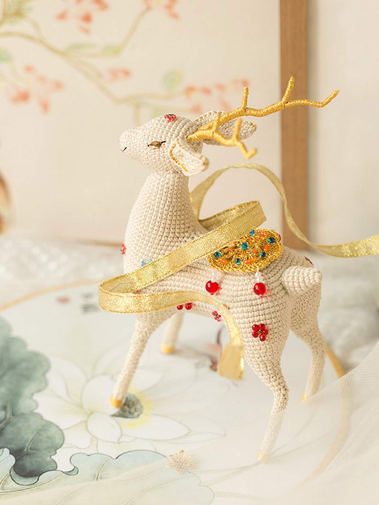 WellieSTR Easy Amigurumi: Crochet Fortune Deer Knitting Kit, Includes Crochet Yarn, Hook, and Needles