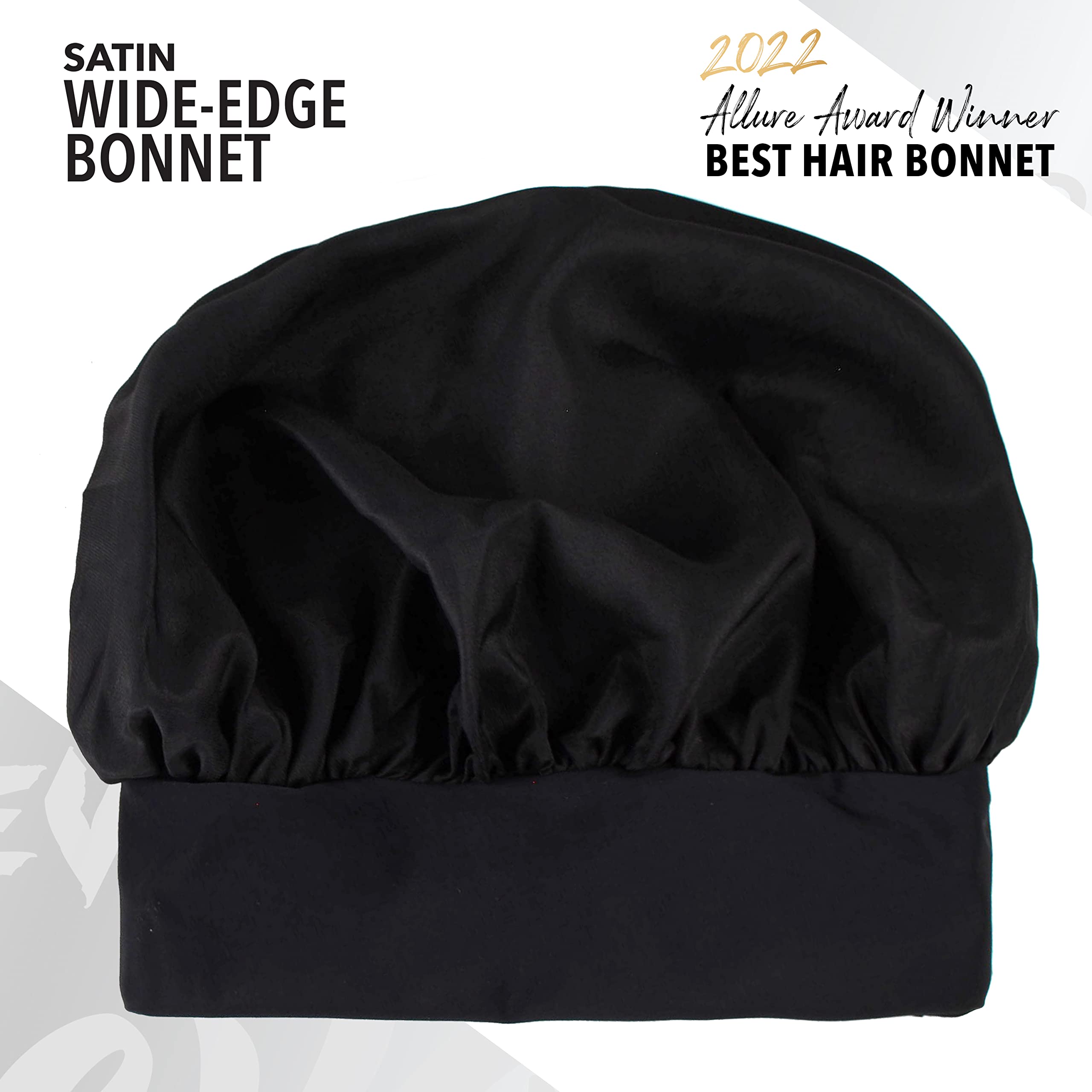 Evolve Evolve Satin Wide Edge Bonnet Black