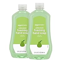 Foaming Antibacterial Soap Refill, Pear Scent, Triclosan-Free, 32 Fl Oz (Pack of 2) (ONLY Fits Foaming Dispensers)