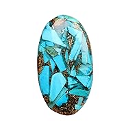 28.75 Ct. Loose Natural Copper Turquoise Brilliant Oval Cut Gemstone, For Jewelery making Energy Stone,Wire Wrapping,Art-Crafts