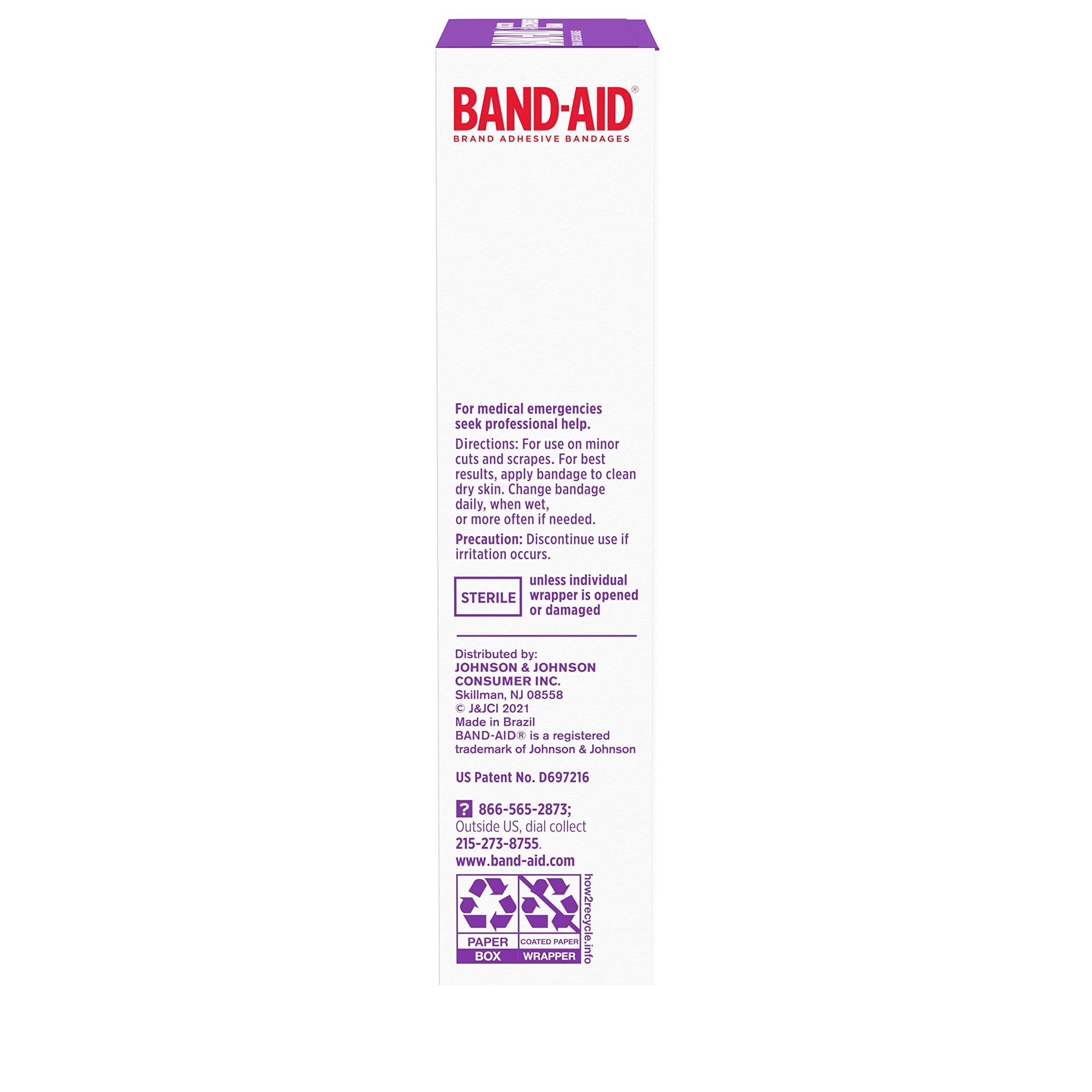 Band-Aid Brand Adhesive Bandages for Sensitive Skin, Hypoallergenic, Extra Large, 7 ct