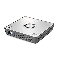 HP MP120 Mobile LED Wireless Mini Projector with Rechargeable Battery,HDMI in/Out-Turn TV to Smart TV,Screen Mirroring with All iOS/Android/Windows Devices,120 Lumens,120