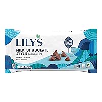 LILY'S Milk Chocolate Style No Sugar Added, Baking Chips Bags, 9 oz (3 Count)