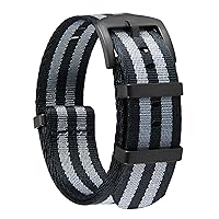 BINLUN Nylon Watch Band Thick G10 Premium Ballistic Nylon Multicolor Replacement Watch Straps with Silver/Black Stainless Steel Buckle for Men Women
