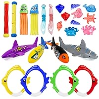 Pool Toys for Kids Ages 4-8, Summer Swimming Pool Diving Toys, Underwater Pool Toys for Kids Ages 8-12, Fun Water Swim Toys Gift Set for Kids Boys Girls Adults, 25 Packs