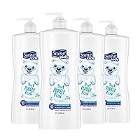 Suave Kids 3-in-1 Shampoo Conditioner Body Wash Purely Fun Makes Bath Time Quick and Easy, Paraben Free and Dermatologist Tested Kids Shampoo 3 in 1 Formula 28 Fl Oz (Pack of 4)