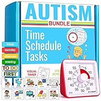 Kids Time Schedule Tasks Autistic Children Learning Materials ASD Boys Girl Teen Visual Timer Magnet Pec Card Special Needs No 1-3 Toddlers Age 3 4 5-7 8-12 Sensory Toys Chart Gift