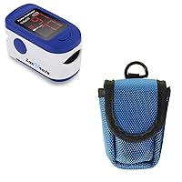 Zacurate 500BL Fingertip Pulse Oximeter and Oximeter Carrying Case Bundle