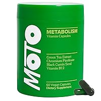 Moto Women's Metabolism Support - Energy, Curb Cravings, Healthy Metabolism - Vegan Capsules, 30 Servings