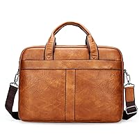Mens Briefcase Travel Handbag For Man MenBusiness Briefcase Bag Split Leather inches Laptop Bags