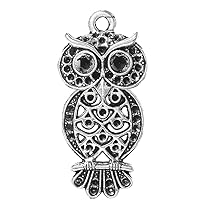 Sexy Sparkles Owl Charm Pendant for Necklace