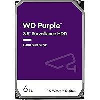 Western Digital 6TB WD Purple Surveillance Internal Hard Drive HDD - SATA 6 Gb/s, 128 MB Cache, 3.5
