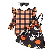Baby Girl 3 Month Outfit Toddler Kid Infant Newborn Baby Girls Hallowmas Long Ruffled Juniors (Black, 3-6 Months)