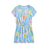 Polo Ralph Lauren Little Girls Floral Jersey T-Shirt Dress (Floral Hibiscus Print(7001), 2T)