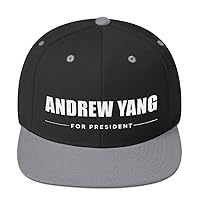 Hogue WS LLC Andrew Yang for President Hat (Embroidered Flat Bill Snapback Cap) US President 2020 Democrat Race Yang Gang
