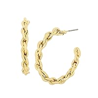 Steve Madden Rope Hoop Earrings