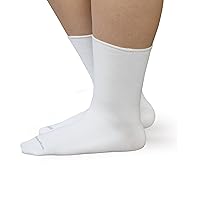 Seamless Wide Crew Socks for Diabetes, Arthritis, or Sensitive Feet, 1 Pair (2 Count)