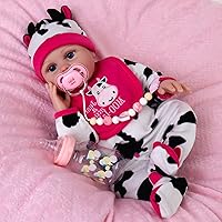 Aori Lifelike Reborn Baby Doll,18 inch Full Body Soft Vinyl Real Life Baby Girl,Poseable Anatomically Correct Realistic Toddler Dolls with Feeding Kit Gift for Kids Age 3+