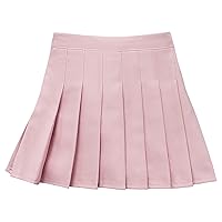 WINZIK Girls’ School Uniform Skirts, Girl High Waist Mini Pleated Skirt, Kids Tennis Athletic Skorts 3-12 Years