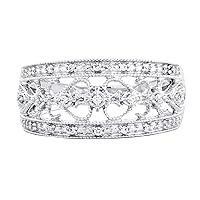 1/12 Cttw Diamond Sterling Silver Fashion Anniversary Ring