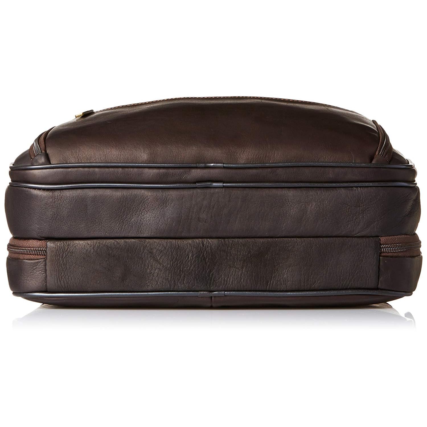 Heritage Travelware Colombian Leather Double Gusset Top Zip Ez Scan Computer Case Holds Most 15.6