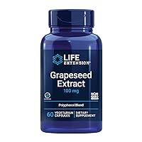 Grapeseed Extract 100 mg – Antioxidant Plant Extracts with Vitamin C, Calcium, Grape Seed Extract, Trans-Resveratrol – Polyphenol Blend - Gluten-Free, Non-GMO – 60 Capsules