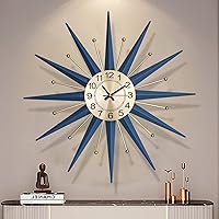 Large Wall Clock Metal Decorative, Mid Century Silent Non-Ticking Big Clocks, Modern Home Decorations for Living Room,Bedroom,Dining Room, Office, 22 Inch