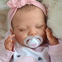 Lifelike Reborn Baby Dolls, 20 inch Realistic Newborn Sweet Smile Real Life Baby Girl Dolls Soft Full Body Vinyl Baby Dolls with Clothes and Toy Gift for Kids Age 3+