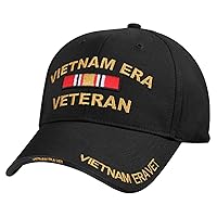 Deluxe Low Profile Vietnam Veteran Era Cap Black