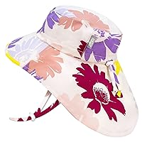 Girls' Grow-with-Me Cotton Adventure Sun Hat with Large Brim
