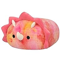 Squishmallows Stackables 12-Inch Trinity Pink Triceratops - Medium-Sized Ultrasoft Official Kelly Toy Plush