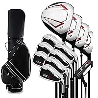 Golf Club Set, 12 Pieces Complete Golf Clubs Set with Bag, Right Handed Golf Club Set, Pullet Putter, Head Covers Inculded for Professional or Beginner's Full Set