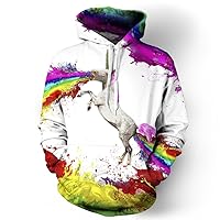 Plus Size Unisex 3D Digital Print Galaxy Pullover Hoodies Pockets Sweatshirt